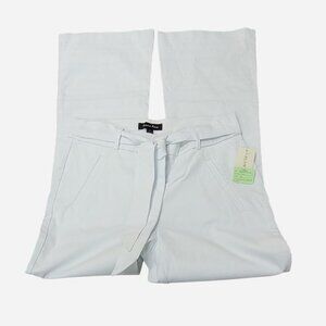 NWT Jenna Rose White Flare Leg Pants 10 | Tie Belt | Trendy Boho Summer